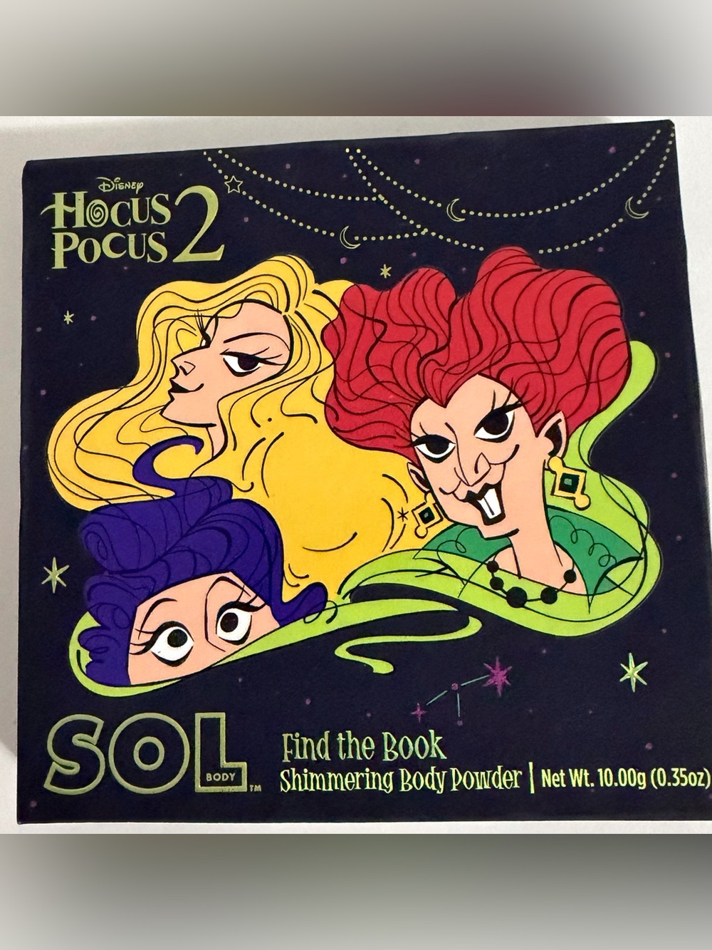Disney, HOCUS POCUS 2, Find The Book, Sol Shimmering Body Powder
NEW